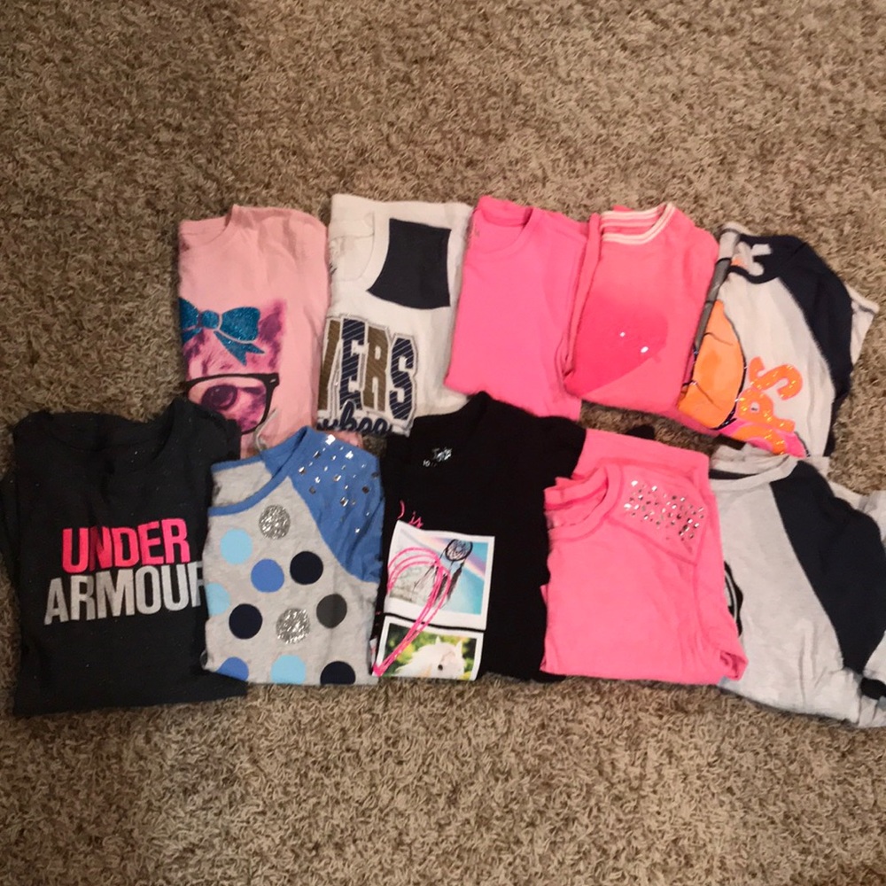 Girls short and long sleeve shirts